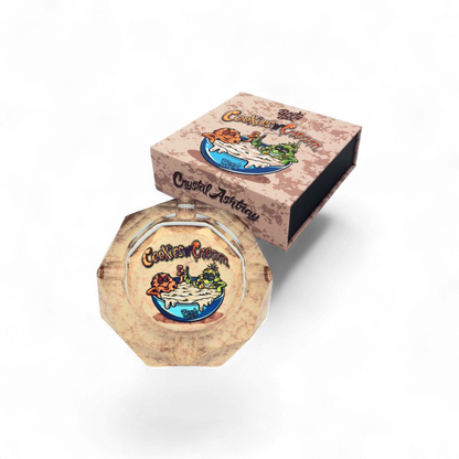 Kristallaschenbecher Cookies and Cream 15 x 15 cm im Best Buds Design, erhältlich bei Pief-Leaf®