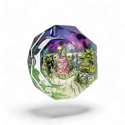 Kristallaschenbecher 15 x 15 cm, ideal als Geschenk oder Sammlerstück, erhältlich bei Pief-Leaf®