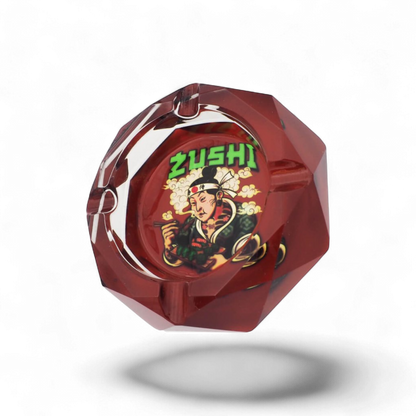 Kristallaschenbecher im Zushi Design, stilvolles Kristallglas, erhältlich bei Pief-Leaf®