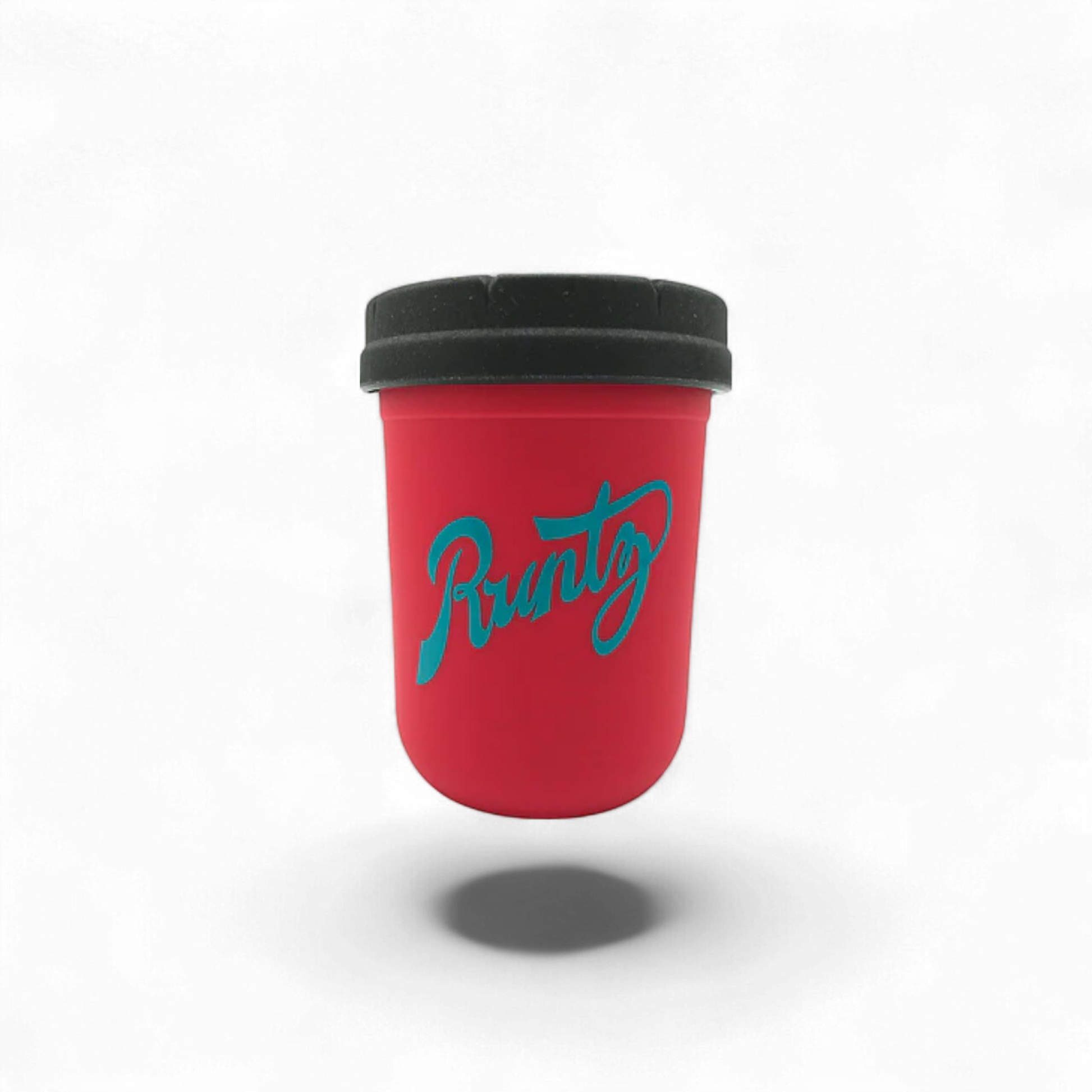 RE Stash Jar Runtz Red 8oz Glas mit rotem Silikonmantel – geruchsdicht und wiederverwendbar, erhältlich bei Pief-Leaf®