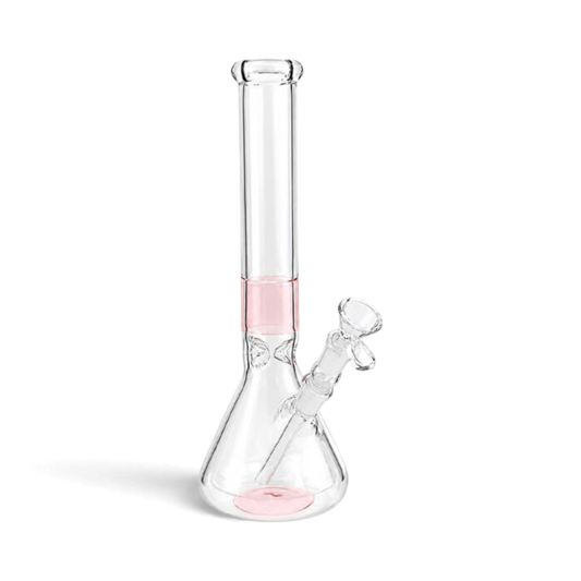  Beaker Bong WT17 Pink 30 cm aus Borosilikatglas