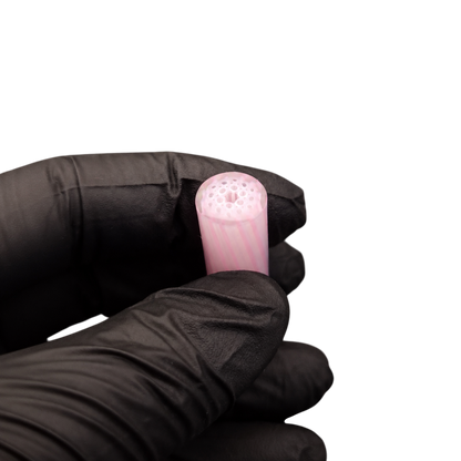 Artist Glas Tip Pink White Rainbow Core mit 42 mm Länge