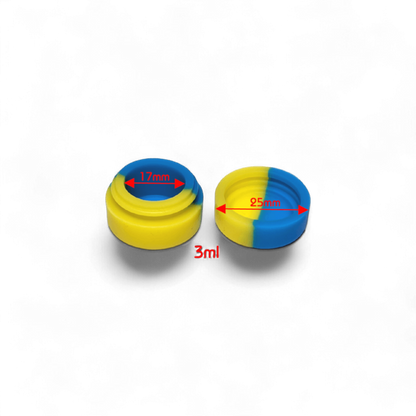 Silikonöldose rund 3 ml – farbig sortiert – hitzebeständiges Silikon