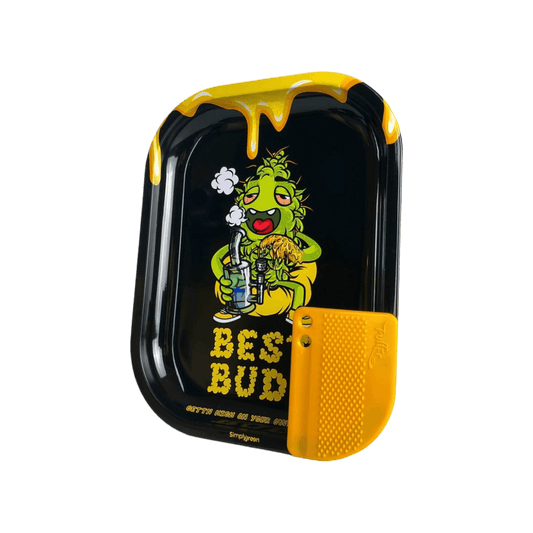 Best Buds Rolling Tray DAB aus Metall 14x18 cm Produktfoto