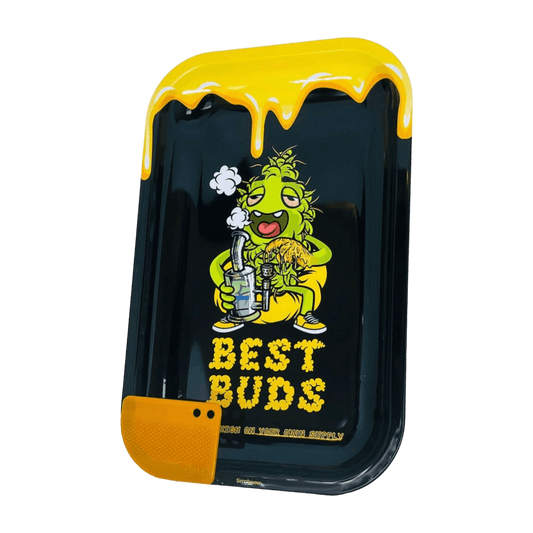 Best Buds Rolling Tray DAB aus Metall 17,5x27,5 cm