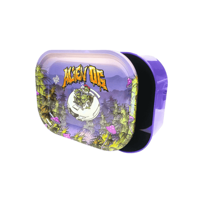 Blechdose mit Rolling Tray Alien OG