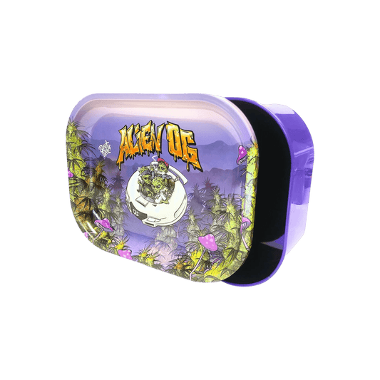Blechdose mit Rolling Tray Alien OG