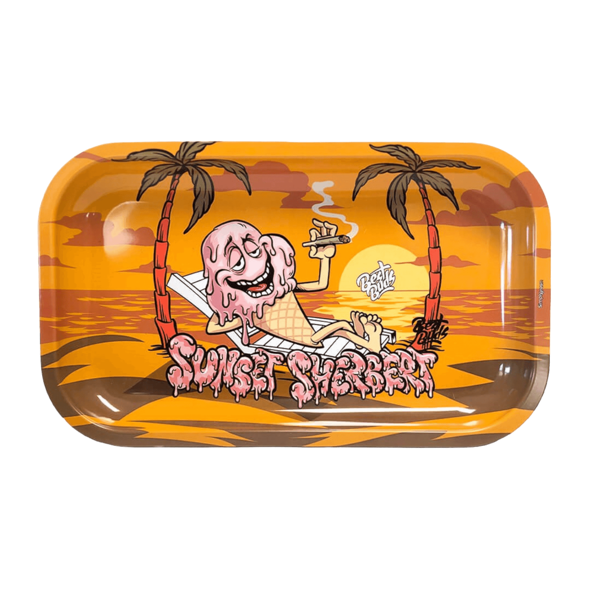 Best Buds Sunset Sherbet Metall Rolltablett 16x27 cm