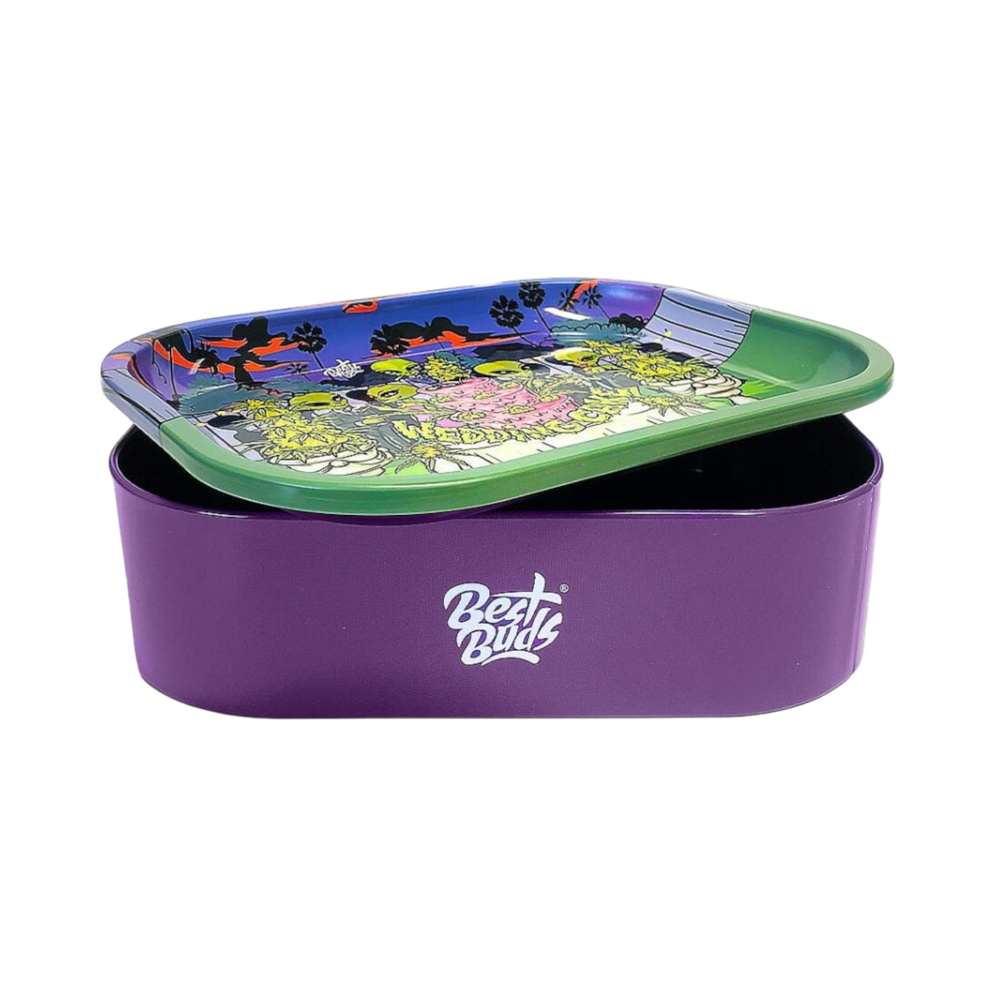 Best Buds Blechdose Wedding Cake mit integriertem Rolling Tray