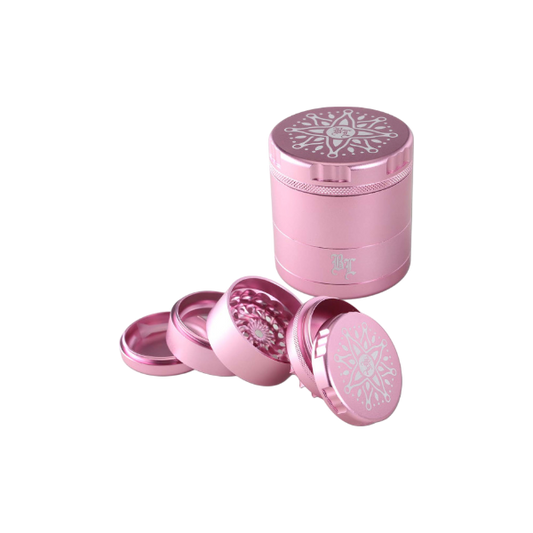 Black Leaf CNC Blumen Grinder 5 teilig pink