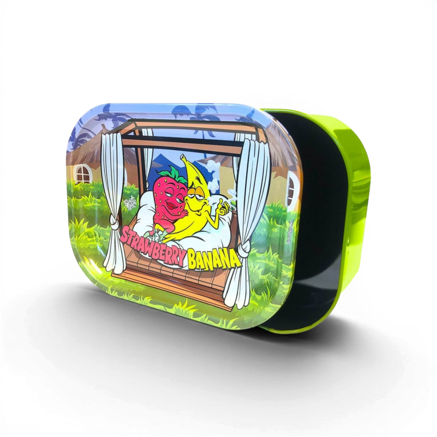 Blechdose mit Rolling Tray Deckel Strawberry Banana von Best Buds