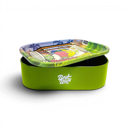 Best Buds Blechdose Strawberry Banana mit integriertem Rolling Tray
