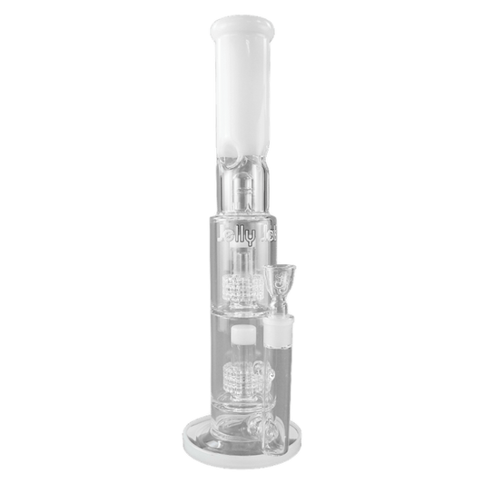 White Submarine Bong 46 cm aus 7 mm Borosilikatglas