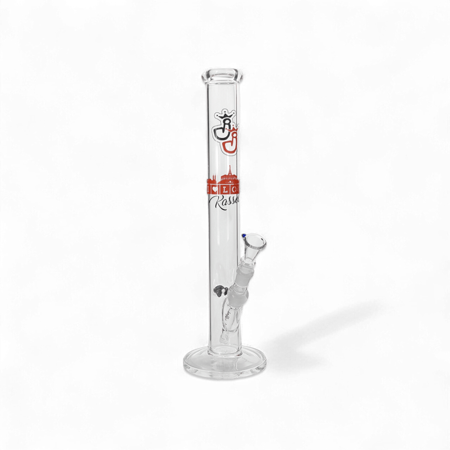 Bong "I Love Kassel" – 45cm – 5mm Borosilikatglas – Schlitzdiffusor – Jelly Joker