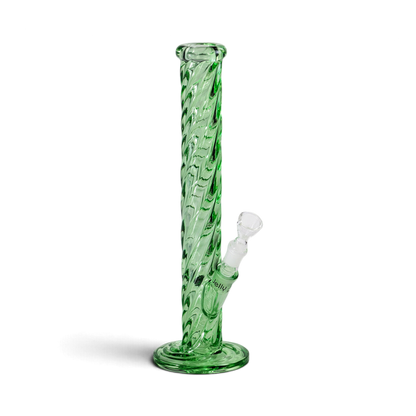 Bong Twylinder Grün 40 cm aus Borosilikatglas bei Pief-Leaf®