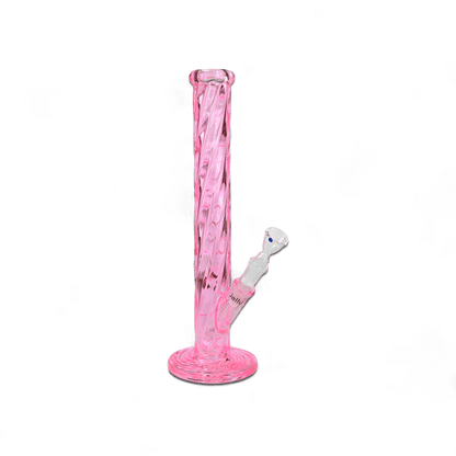 Bong Twylinder Pink – 45cm – Pink – 5mm Borosilikatglas – Gedrehtes Design – Jelly Joker