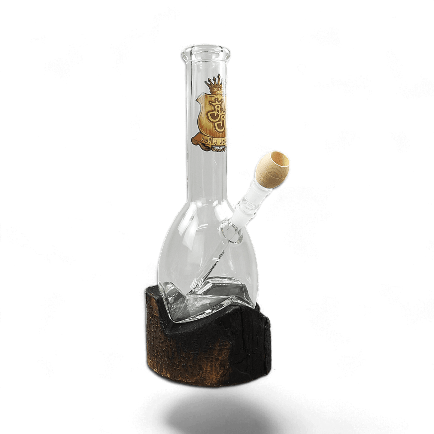 Jelly Joker Woody – 41 cm Glasbong mit edlem Holzsockel und 18,8 mm Schliff