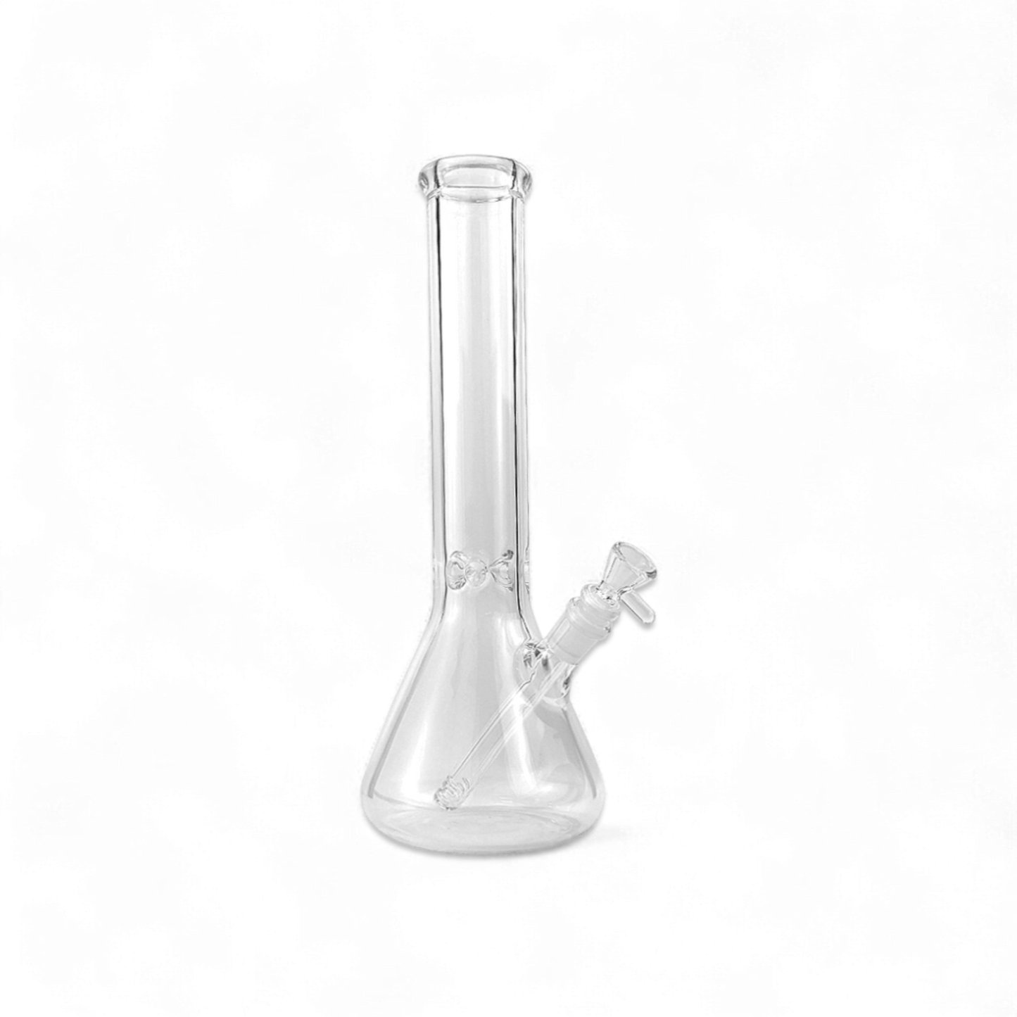 Jelly Joker Zylinderbong W1366, ca. 40 cm hoch mit Ice-Funktion und 18,8er Schliff, aus klarem Glas mit farbigem Logo.