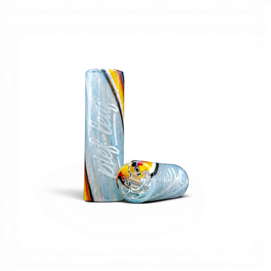 Colorful Spiral Glas Tip mit Pief-Leaf® Logo Print