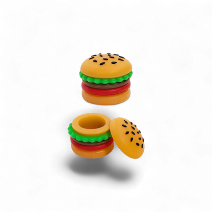 Silikondose im Burger-Design, 5ml Fassungsvermögen, hitzebeständig, erhältlich bei Pief-Leaf®