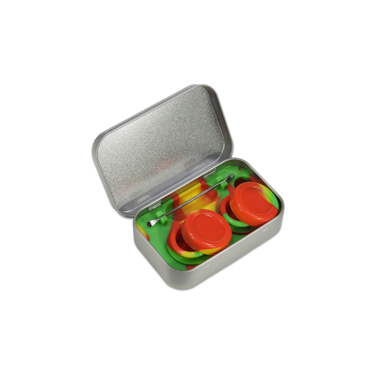 Silikon-Dabbing-Set – kompakte Aufbewahrungsdose für Extrakte