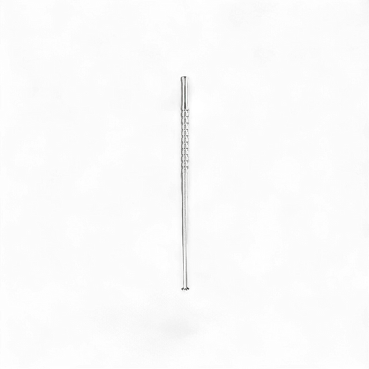 Titan-Dabber 9 cm – silberner Dabber aus Titan, kompakt & langlebig, Pief-Leaf®.