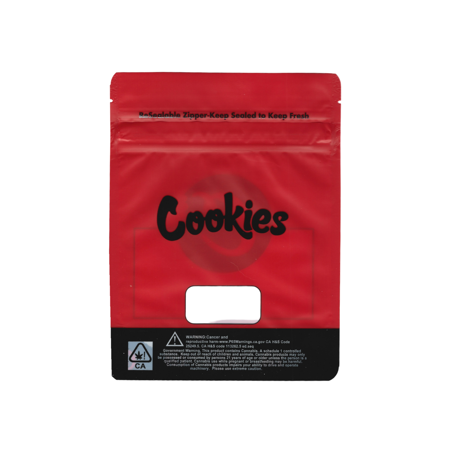 10x Cookies red Mylar Bag 28g/1oz. - Leer