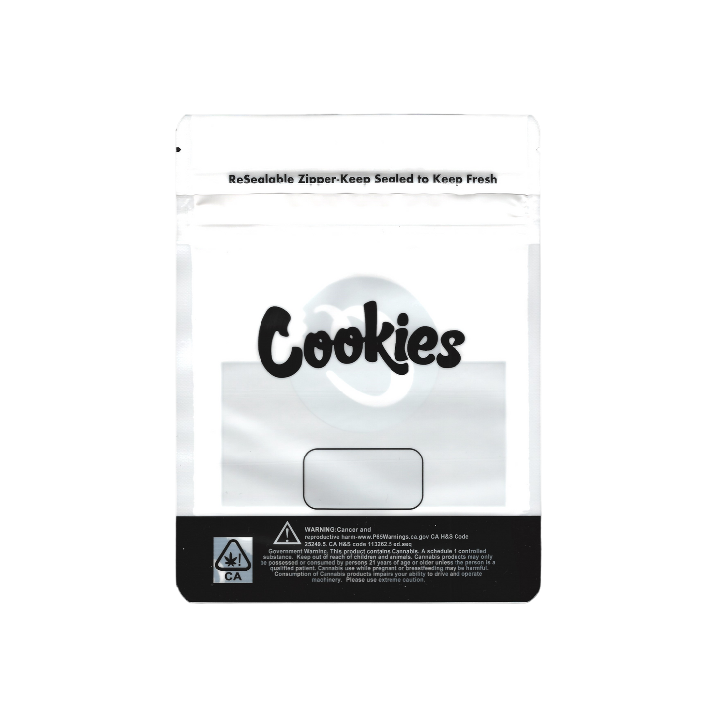 10x Cookies white Mylar Bag 28g/1oz. - Leer