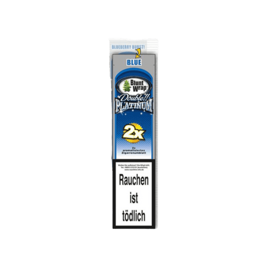 Double Platinum Blueberry Burst Blunt Wraps 2 Stück mit Blaubeer-Aroma