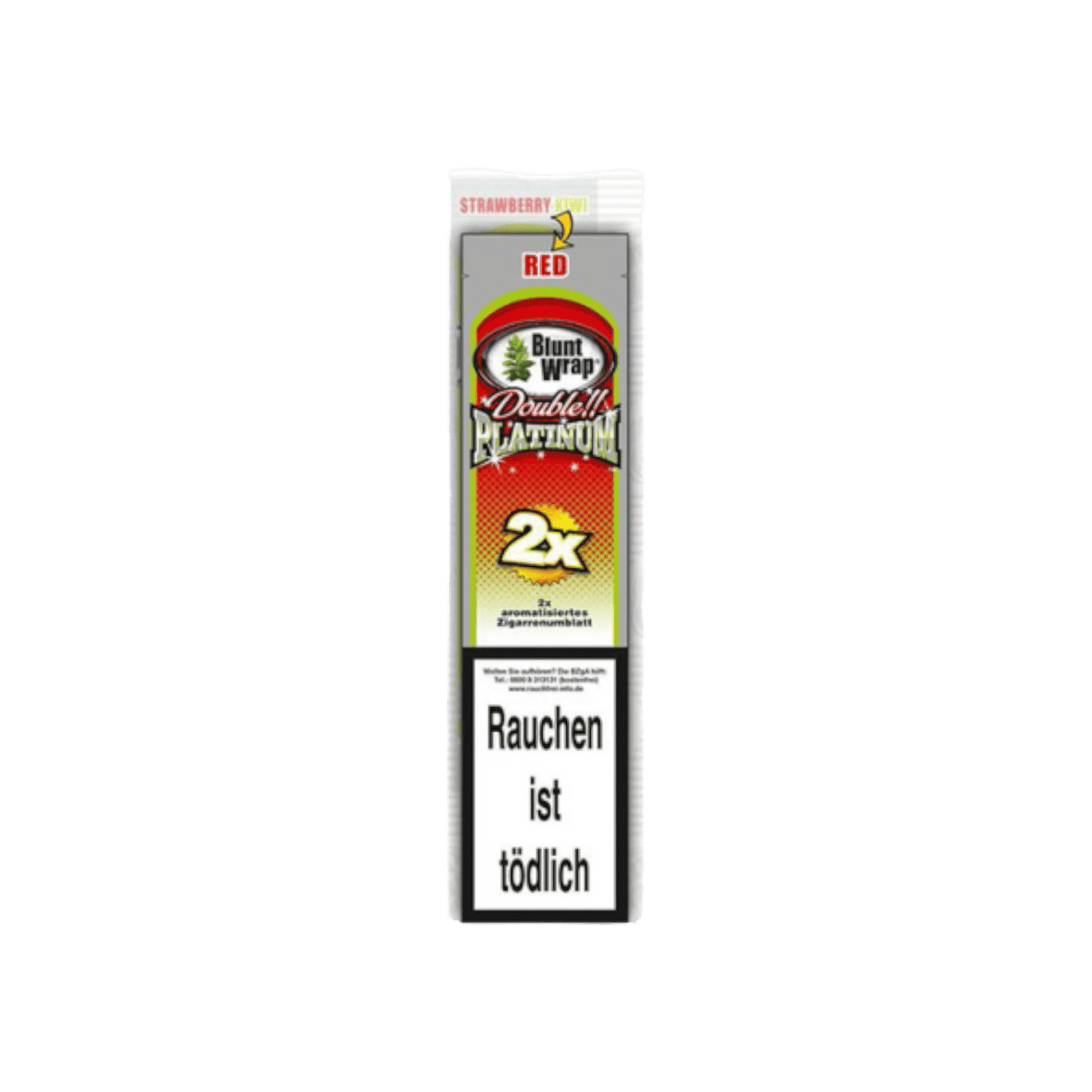 Double Platinum Strawberry Kiwi Blunt Wraps 2 Stück mit fruchtigem Aroma