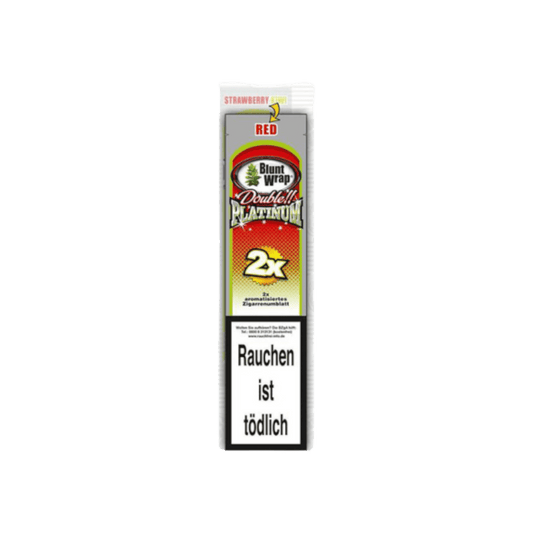 Double Platinum Strawberry Kiwi Blunt Wraps 2 Stück mit fruchtigem Aroma