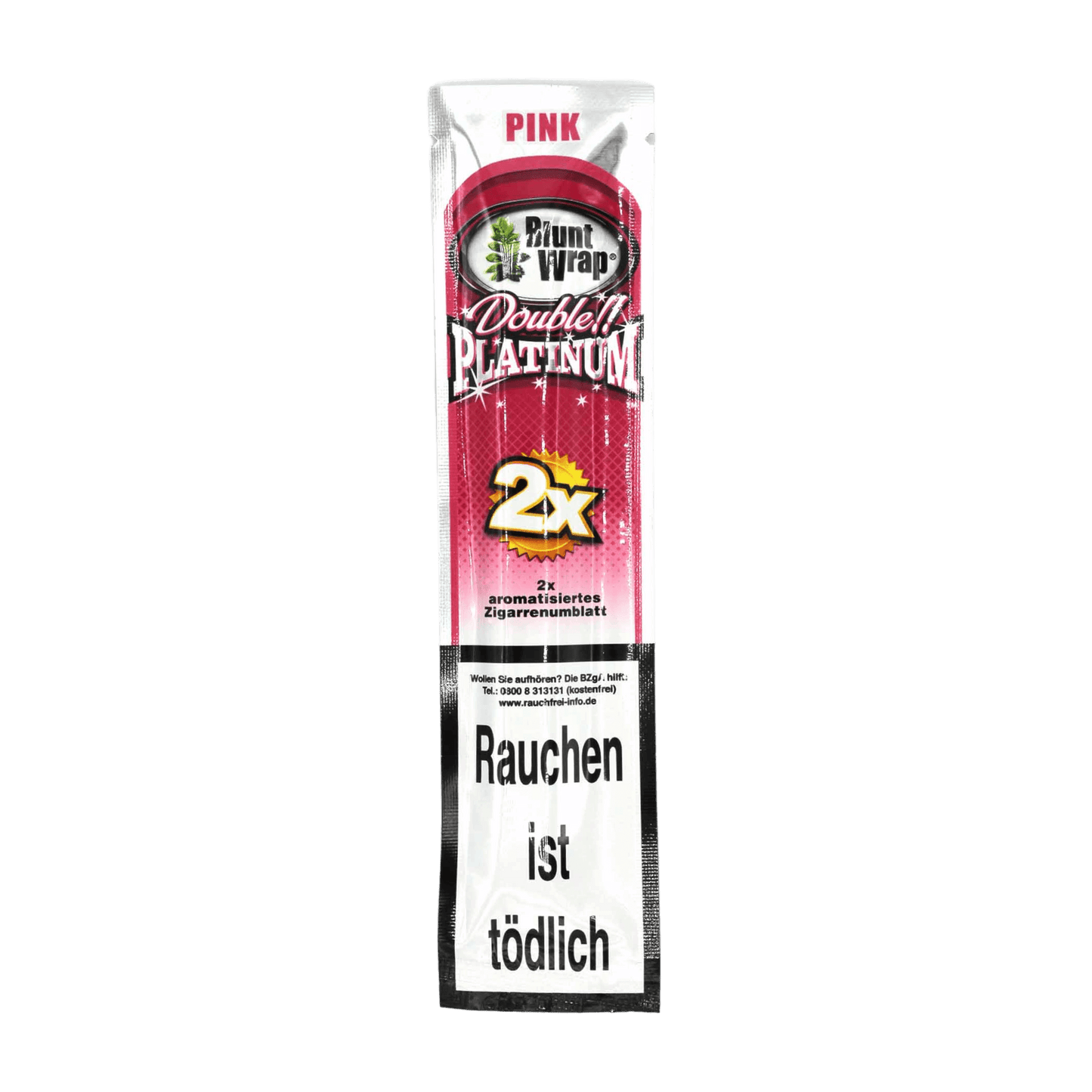 Double Premium Bubble Gum Blunt Wraps 2 Stück mit süßem Aroma
