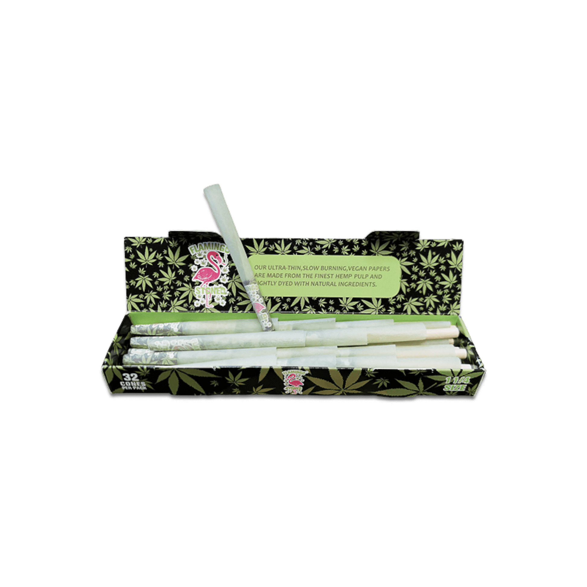 Prerolled Flamingo Stoned Cones Grün 1¼ – Pief-Leaf®