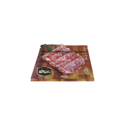 10x The Rare olive wagyu shaped Mylar Bag 3,5g - Leer