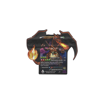 10x Smokemon charzaza shaped Mylar Bag 3,5g - Leer