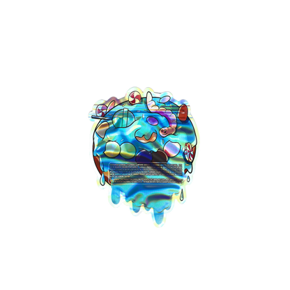 10x Blue Candy Donut holo shaped Mylar Bag 3,5g - Leer