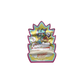 10x Cannatique Popping Candy White Peach shaped Mylar Bag 3,5g - Leer