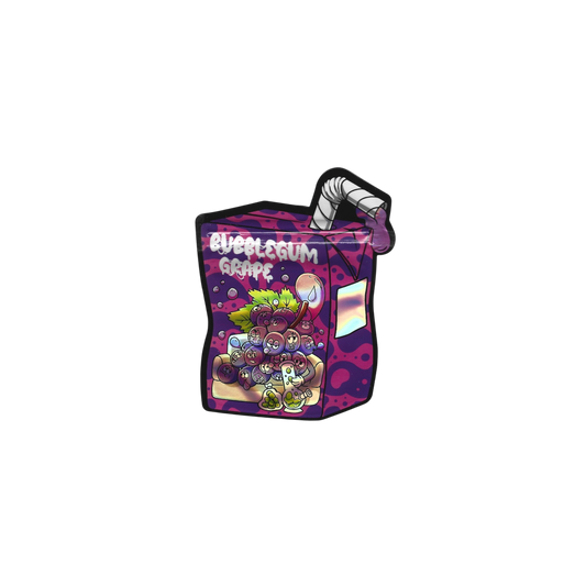 10x Bubblegum Grape shaped Mylar Bag 1/3,5g - Leer