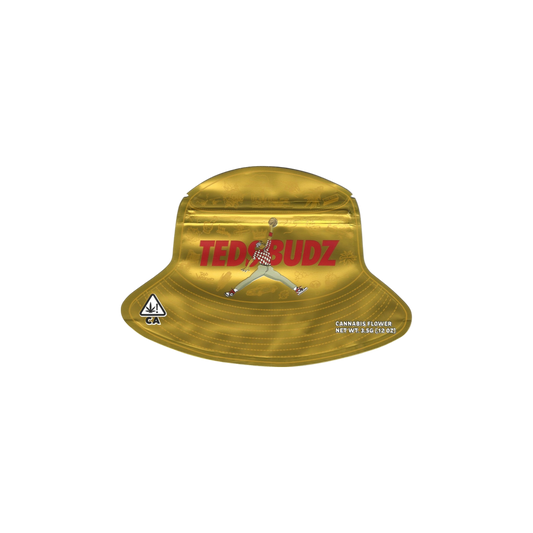 10x Teds Budz Hat shaped Mylar Bag 3,5g - Leer