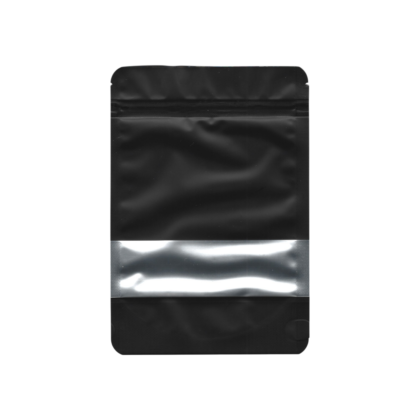 10x schwarze Mylar Bags 28g (1oz) mit Sichtfenster – leere Sammelbeutel für sicheren Schutz.