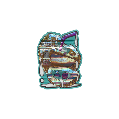 10x The Candy Shop Crack Coconut shaped Mylar Bag 3,5g - Leer