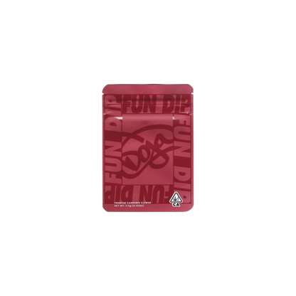 10er-Set Doja Fun Dip Mylar Bags (3.5g, leer) mit knalligem Design – luftdicht, blickdicht & perfekt für Sammler.