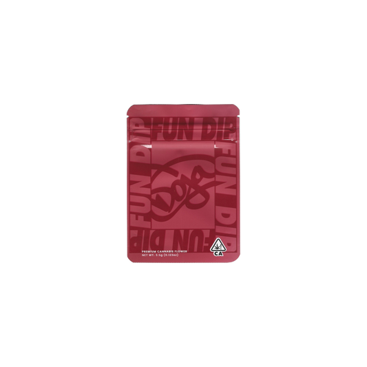 10er-Set Doja Fun Dip Mylar Bags (3.5g, leer) mit knalligem Design – luftdicht, blickdicht & perfekt für Sammler.
