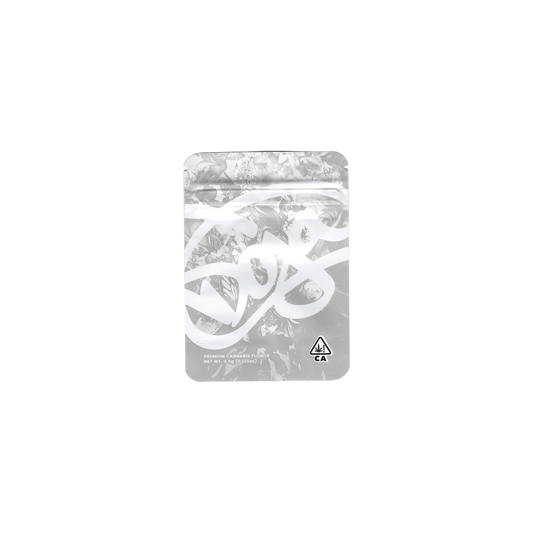10 Stück leere Cali Bags im stylischen Mylar-Design (3.5g) – blickdicht, luftdicht und wiederverschließbar.