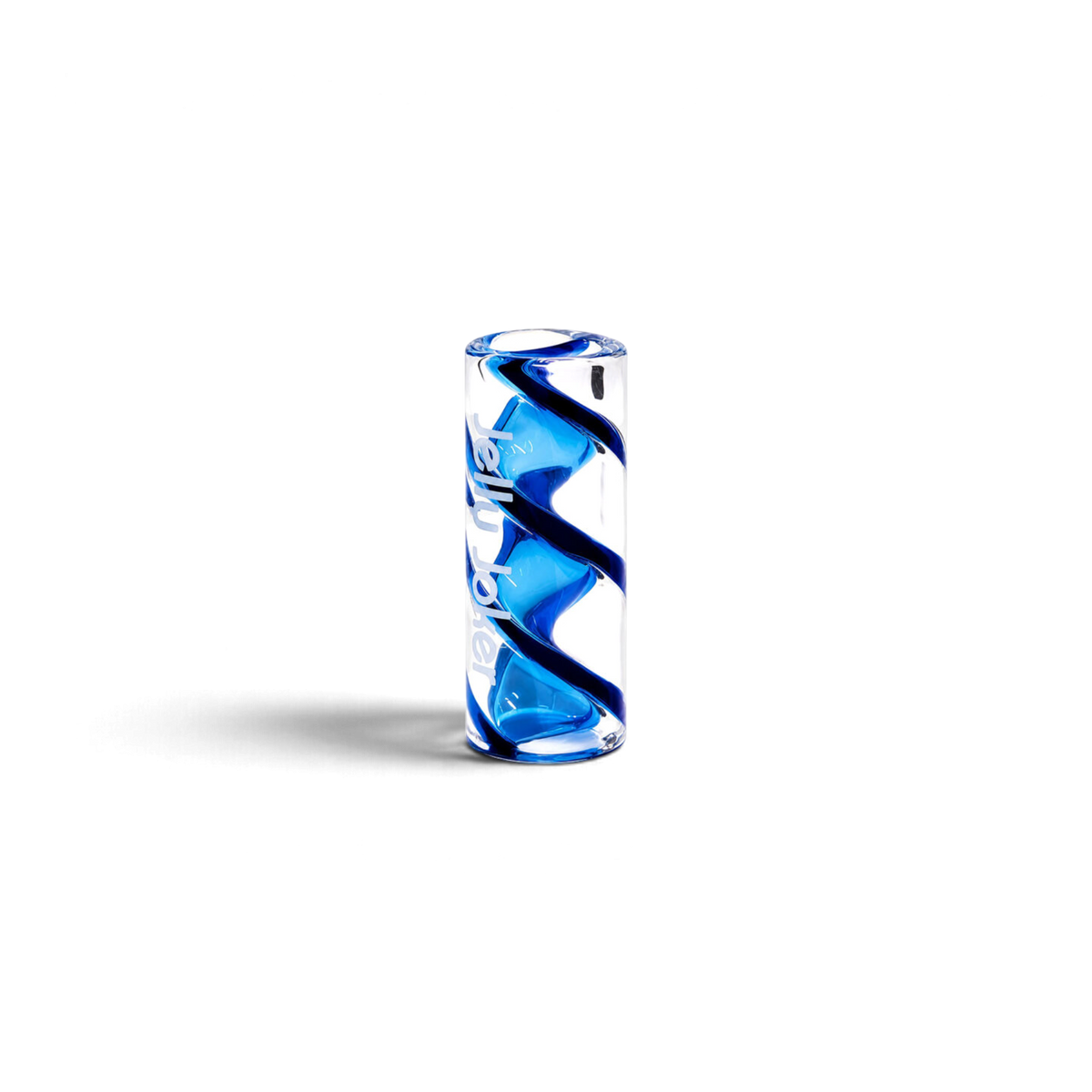 Wiederverwendbarer Glas Tip mit Spiraldesign in sechs Farben