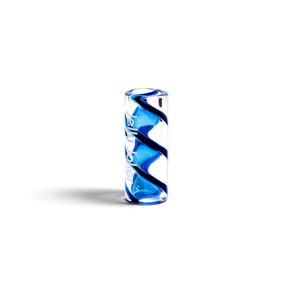 Wiederverwendbarer Glas Tip mit Spiraldesign in sechs Farben