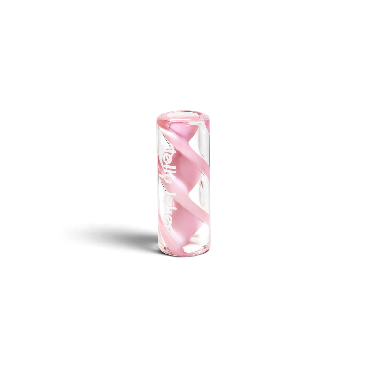 Gedrehter Glas Tip Creamy Pink mit 12 mm Durchmesser