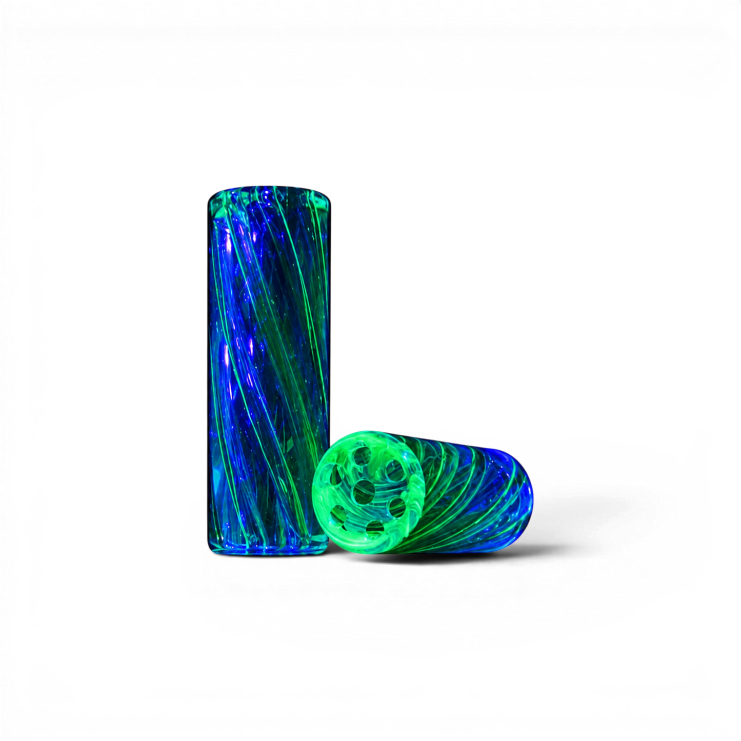 Glas Tip 10 mm Opal Glow mit ca. 30 mm Länge