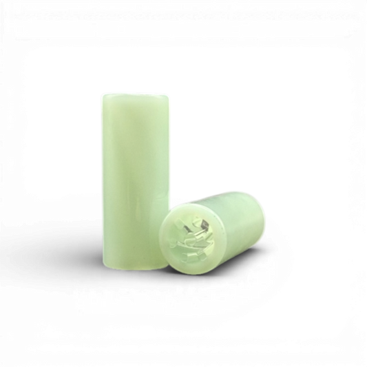 Glas Tip 12 mm 7 Loch Milky Green