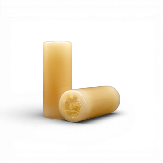 Glas Tip 12 mm Milchglas Gelb Smoky mit 7 Loch